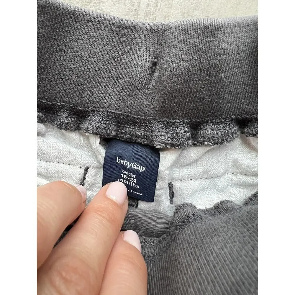 Baby Gap Toddler Boys 2 Piece Outfit Set Casual Shirt & Cargo Shorts 18-24m